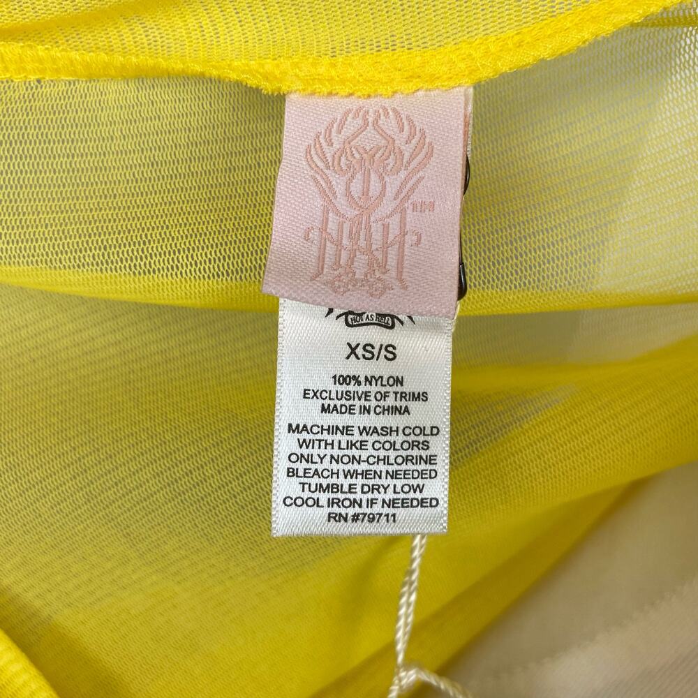 We Are HAH Royal HAHness Lemon Drop Lace Boho Long Sleeve Maxi Dress XS - Picture 7 of 10